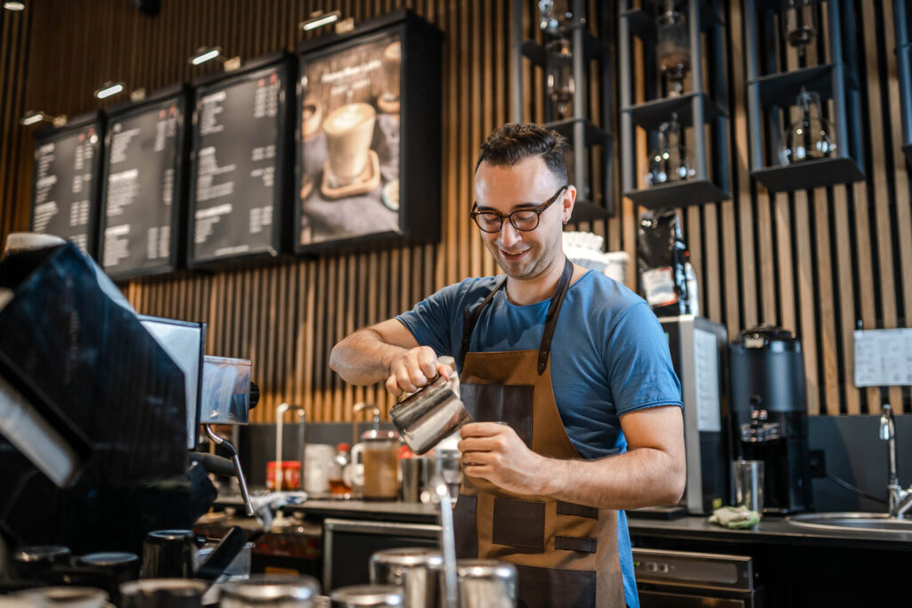 Barista at work in Australia