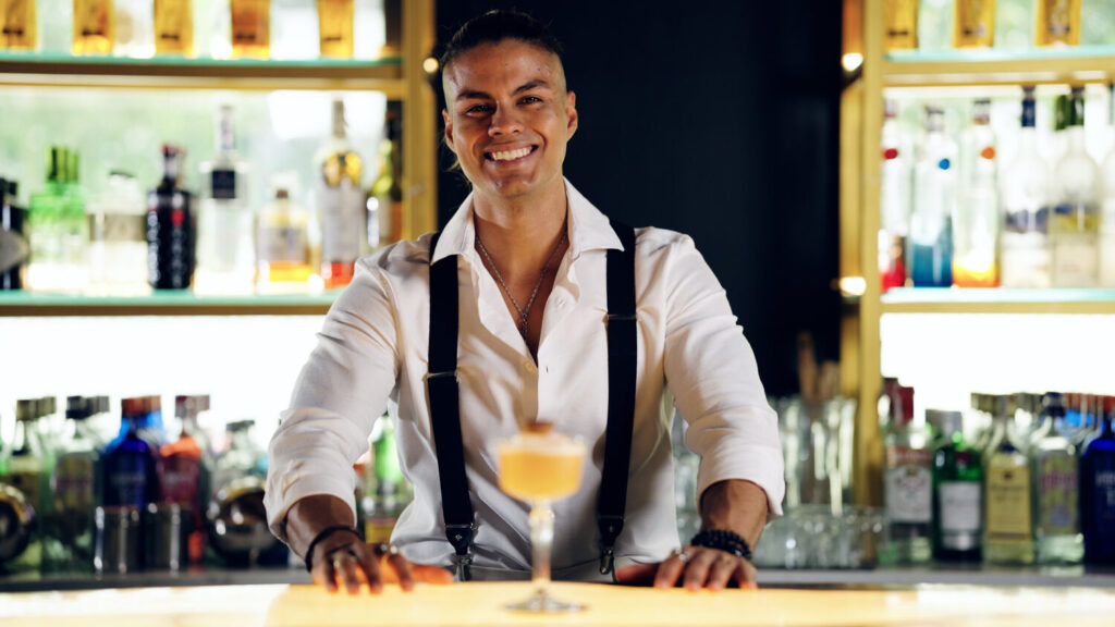 Bartender holding an RSA certificate in Australia