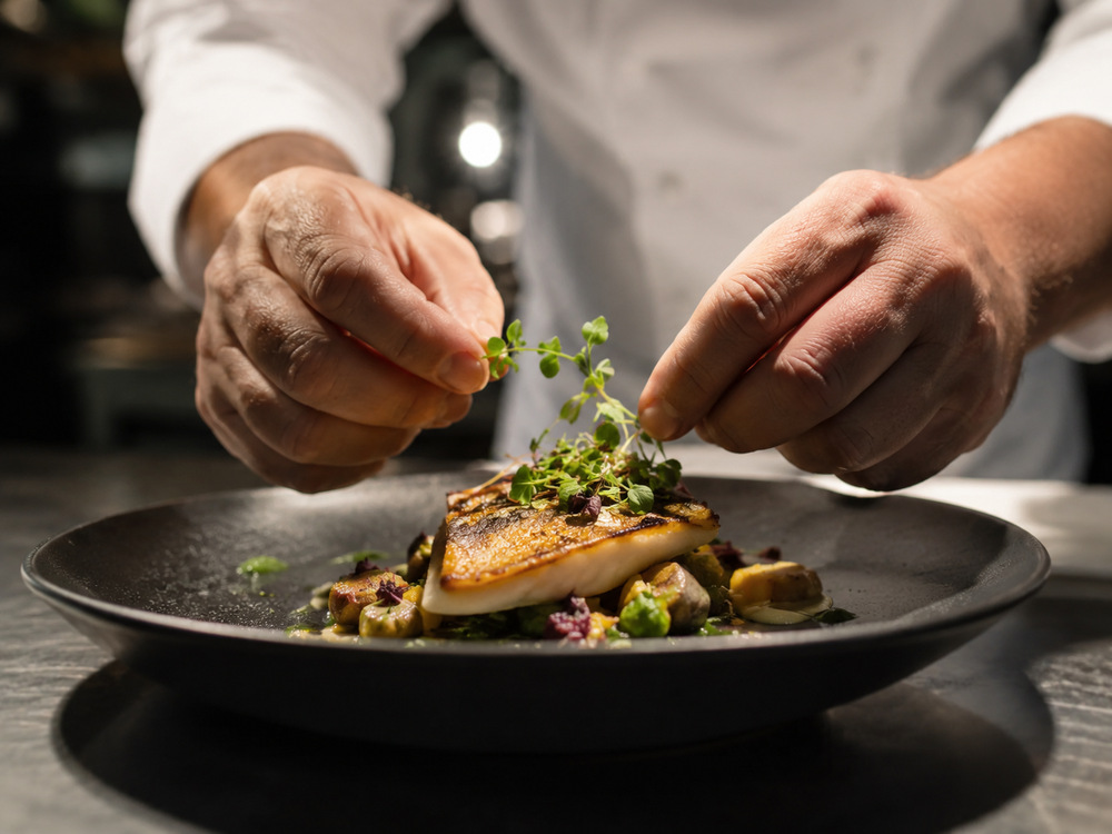 Kitchen hand at work in Australia