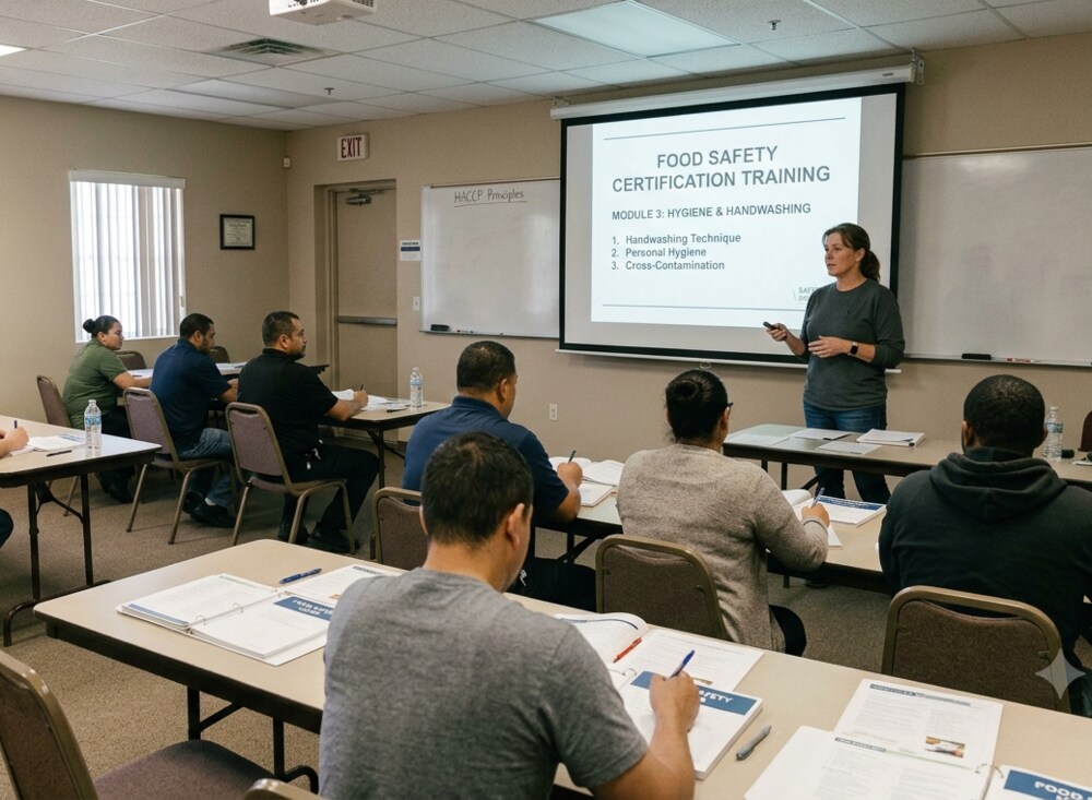 Training for a food safety certificate