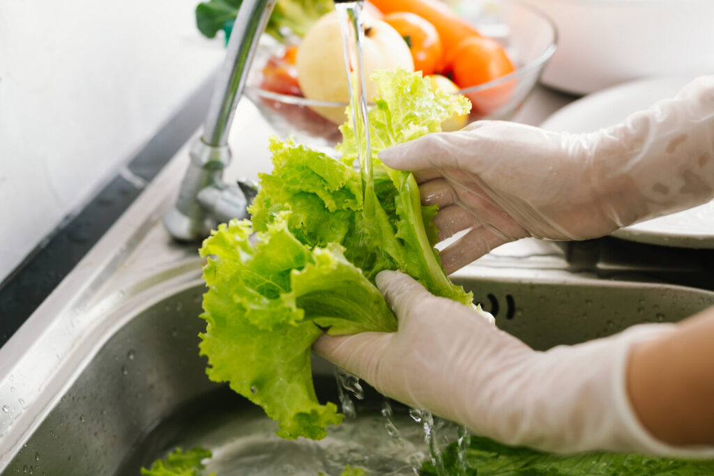 Washing Fresh Produce Before Food Prep