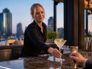 Bartender Crafting an Old Fashioned