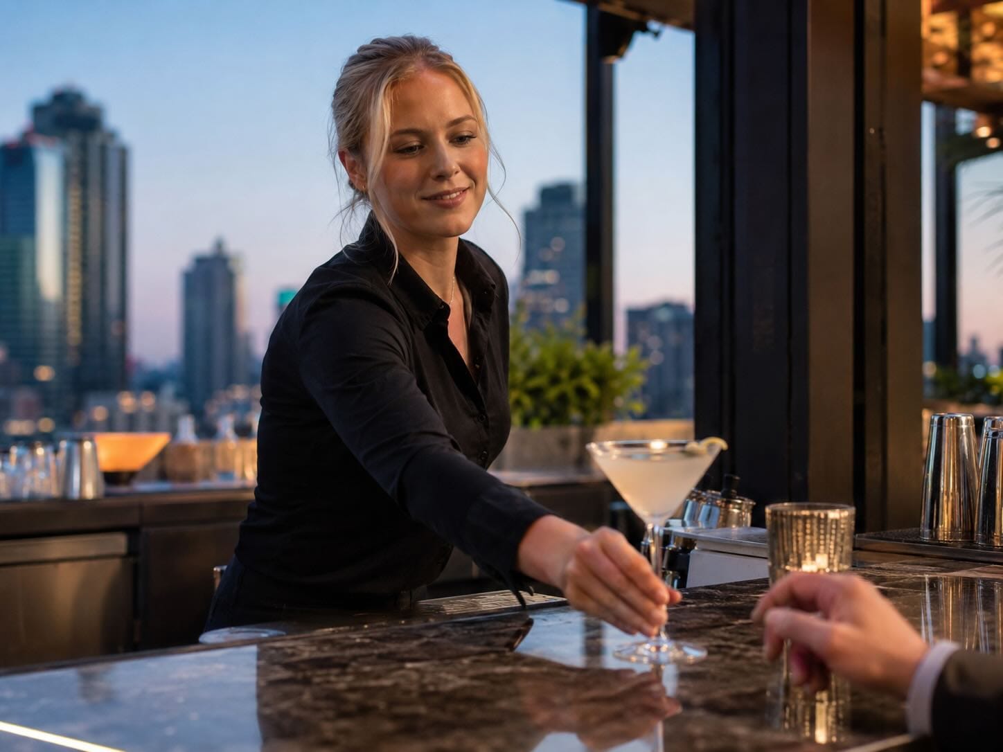 Bartender Crafting an Old Fashioned