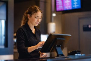Keno operator at work