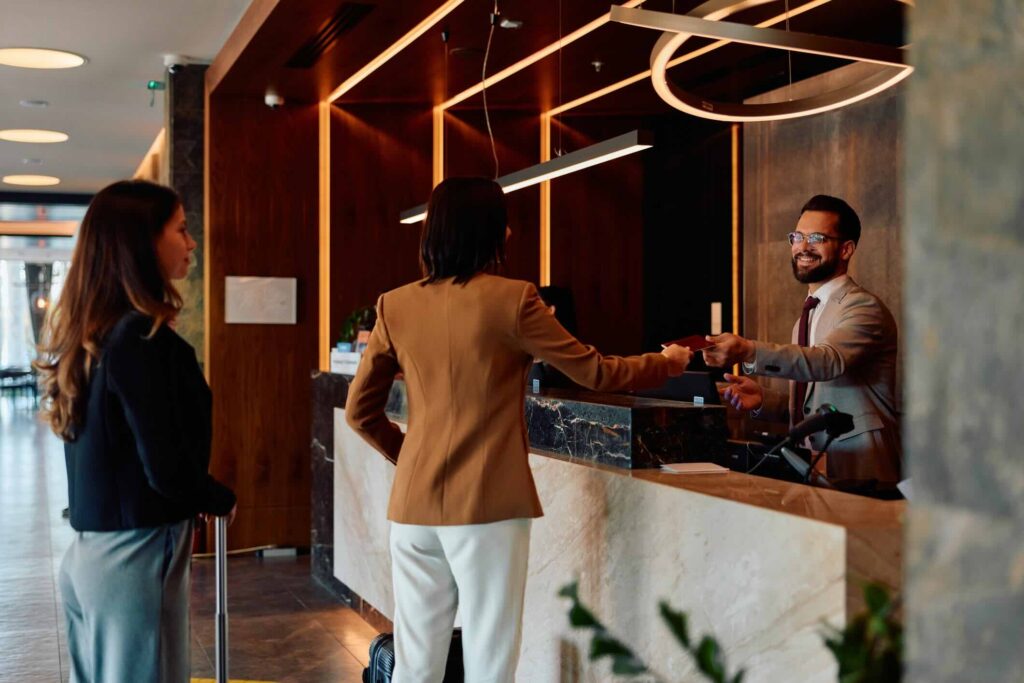 Hotel receptionist in Australia